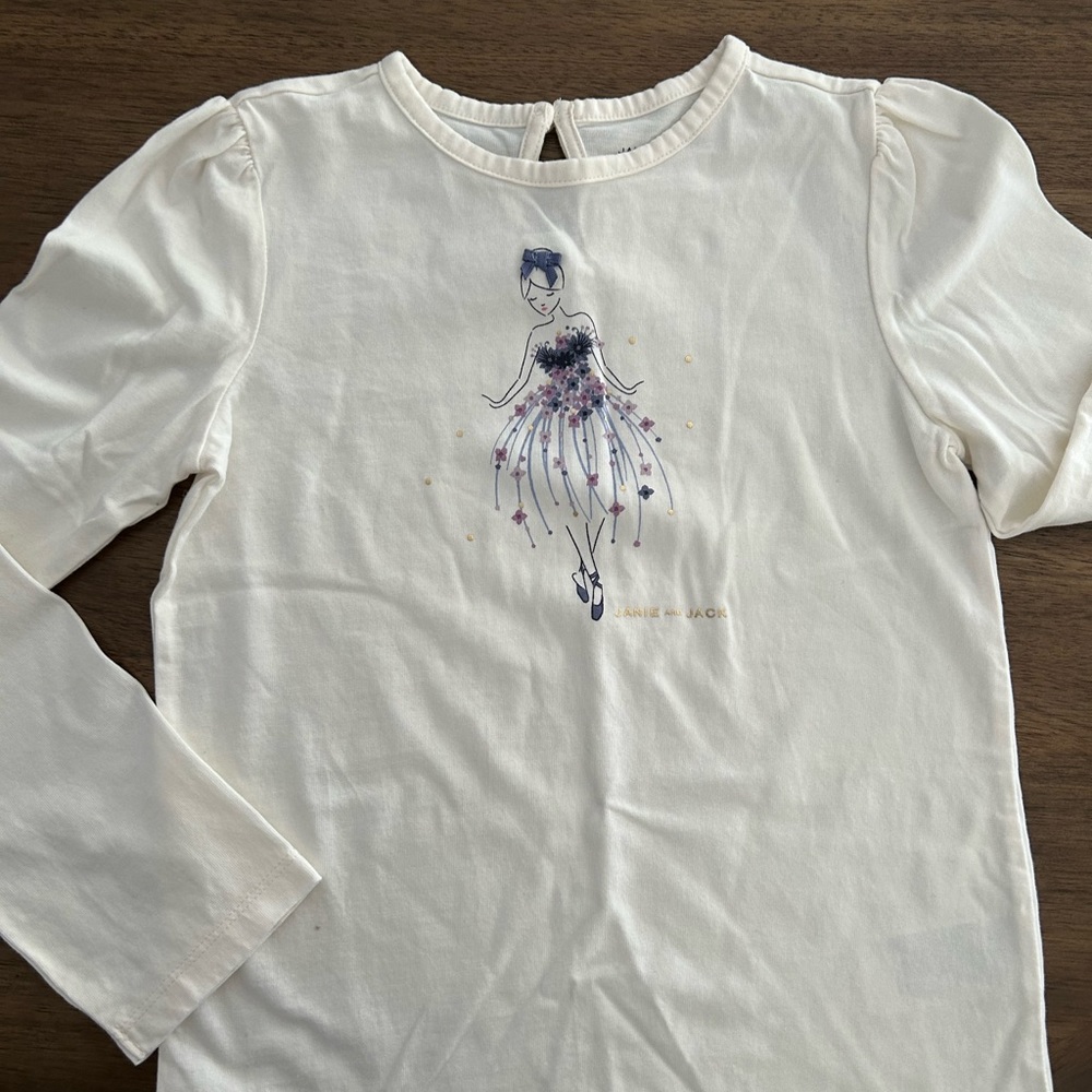 Janie and Jack long sleeves top for girls size 8